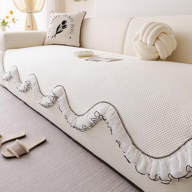 Cool Ice Silk Special-Shaped Sofa Cushion  New Fixed Non-Slip Summer Mat Seat Cushion Irregular Sofa Cover