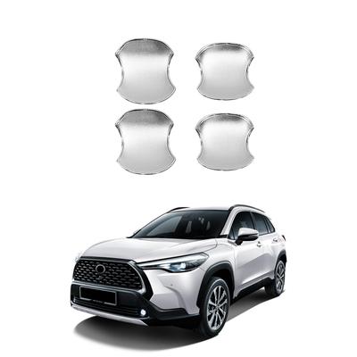 MEKOMEKO Nouveau Protecteur de Poignée de Porte pour Toyota Corolla Cross Housse de Protection Bouton de Porte Autocollant Couvercle de Cuillère Garniture Protection Contre les Rayures de Poignée de Porte