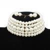 Jewelry Women Fashion Collection With Multi Layer Pearl Alloy Pendant Work For