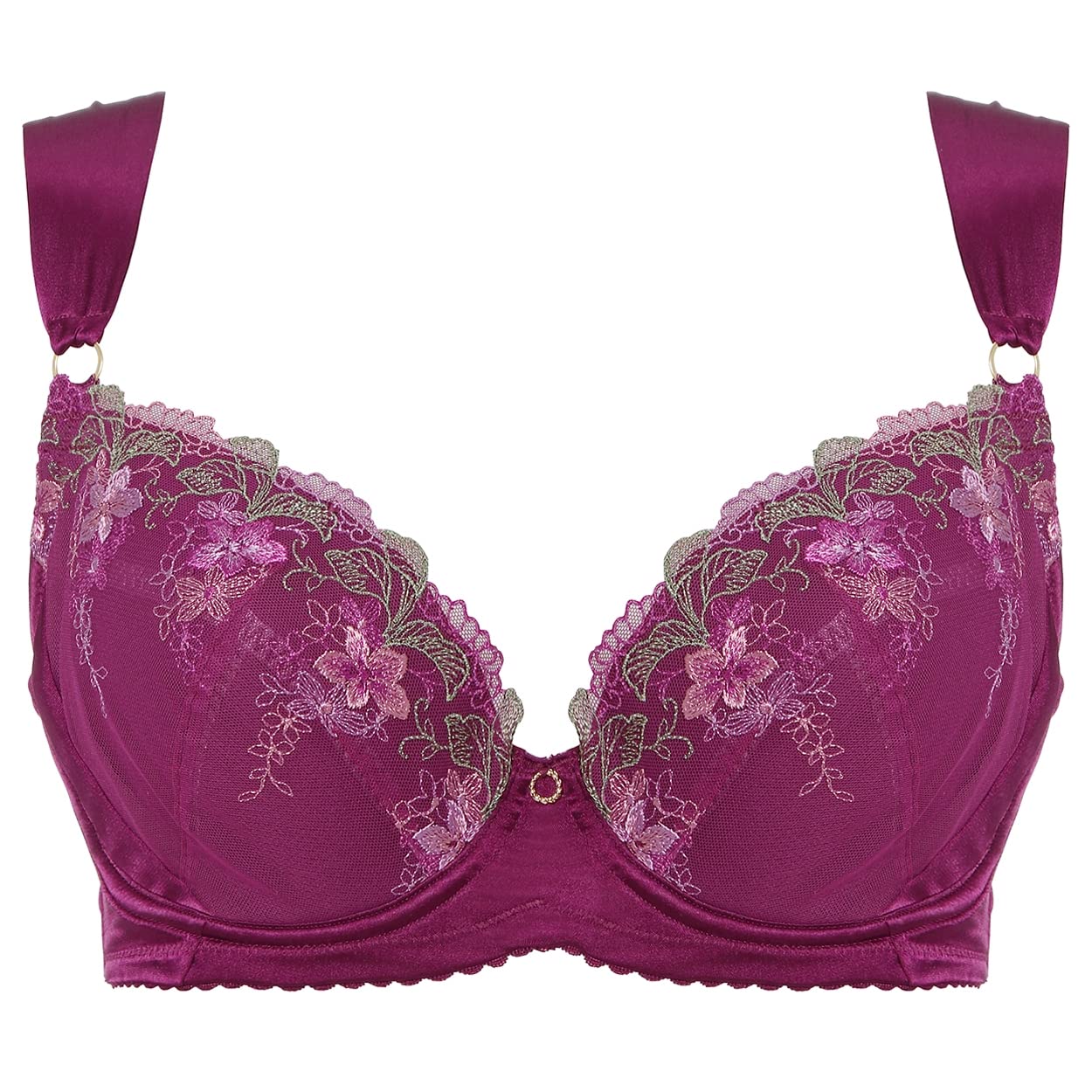 

Бюстгальтер AMOSTYLE Charming Glamor Fruity Flower M022 размер F65 (большой) (без подкладки) (Ягода)