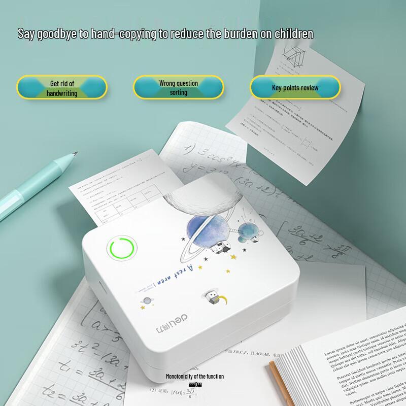 Deli Portable 2-inch Thermal Printer for Study Errors GE218