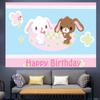 Sugar Bunnies Dreamland Carousel Background Cloth,background Decor, Room, Photo Studio Prop-suitable for Home Decor, Parties