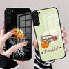Basket Basketball Phone Case For Samsung S25 Edge Ultra S23 S22 S21 S20 Ultra Plus S24 Fe A54 A53 A25 Glass Cover