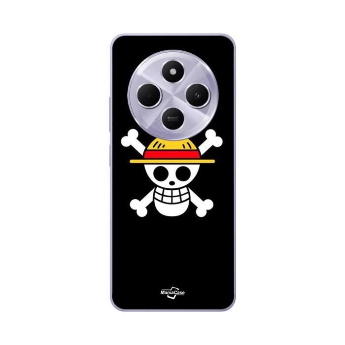 Coque - Maniacase - Xiaomi Redmi 14C - Drapeau One Piece - Souple - Noir