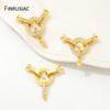 18K Gold Plated Brass Lock Clasps With Pearl Pendant Mounting Findings,Fasteners For Bracelets,Connectors For Jewelry Making
