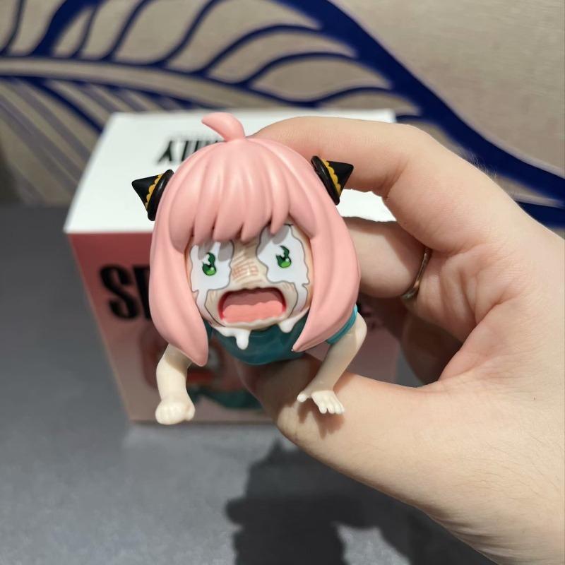Crying Anya Figure Statue Anime Spy X Family Cute Kawaii Anya Forger Figurine Sculpture House Decor Table Ornament Accessories