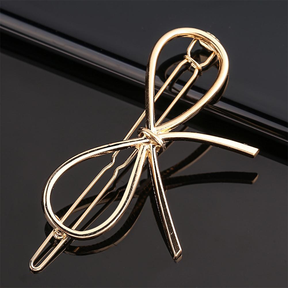 Simple Versatile Alloy Hollow Hair Clip Multiple Shaped Bangs Hairpin Headwear Hair Accessory for Female