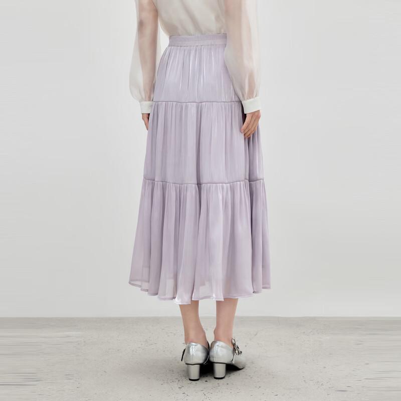 Autumn Water Yiren Pleated A-line Midi Skirt