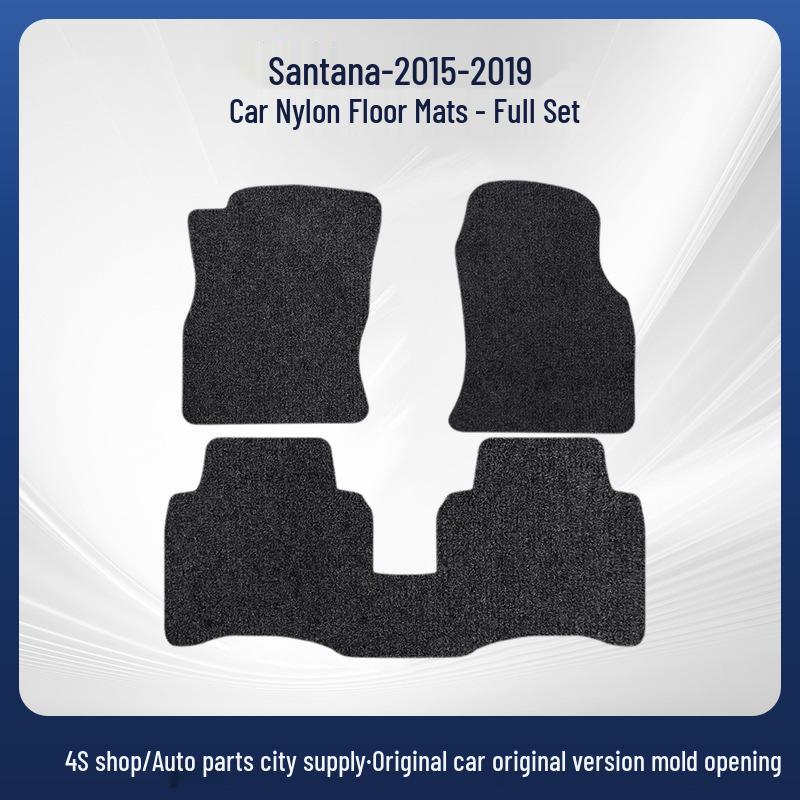 Durable Nylon Car Floor Mats for 2015-2019 Volkswagen Santana - Driver & Passenger Sides
