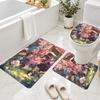 3Pcs Flannel Toilet Mat Set League of Legends Bathroom Rug Non Slip Bath Carpet Home Decor