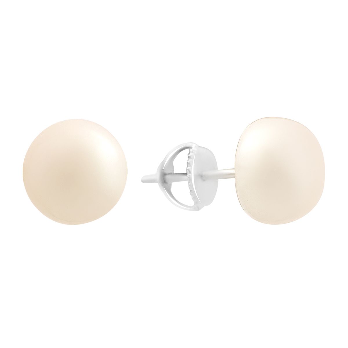 

Silver earrings with natural pearls (2207399) білий