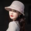 Hollow linen bucket hat women's fashion versatile basin hat summer sun protection visor hat