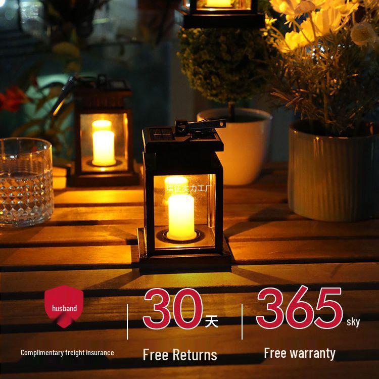 Waterproof Solar Hanging Garden Lights: Balcony Decoration & Outdoor Night Candle Lamps