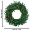 Huizhao Weihnachtsdekorationen Türdekorationen Dekorative Norfolk-Kiefernnadeln Tannenzapfen Kranz