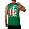 Men's Loose Fit Sleeveless Casual Tank Top Flag Print 250 Years SemiQuincentennial We The People Graphic Shirt Summer Workout Tee