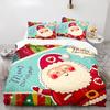 Christmas themed Santa Claus 2/3 piece bedroom set,Children'sGift Teenagers adulte Microfibre double bed Duvet Cover