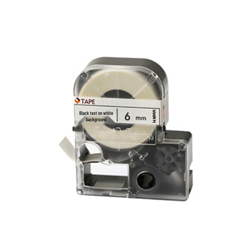 LINKSHIRE 6mm White/Black Label Tape