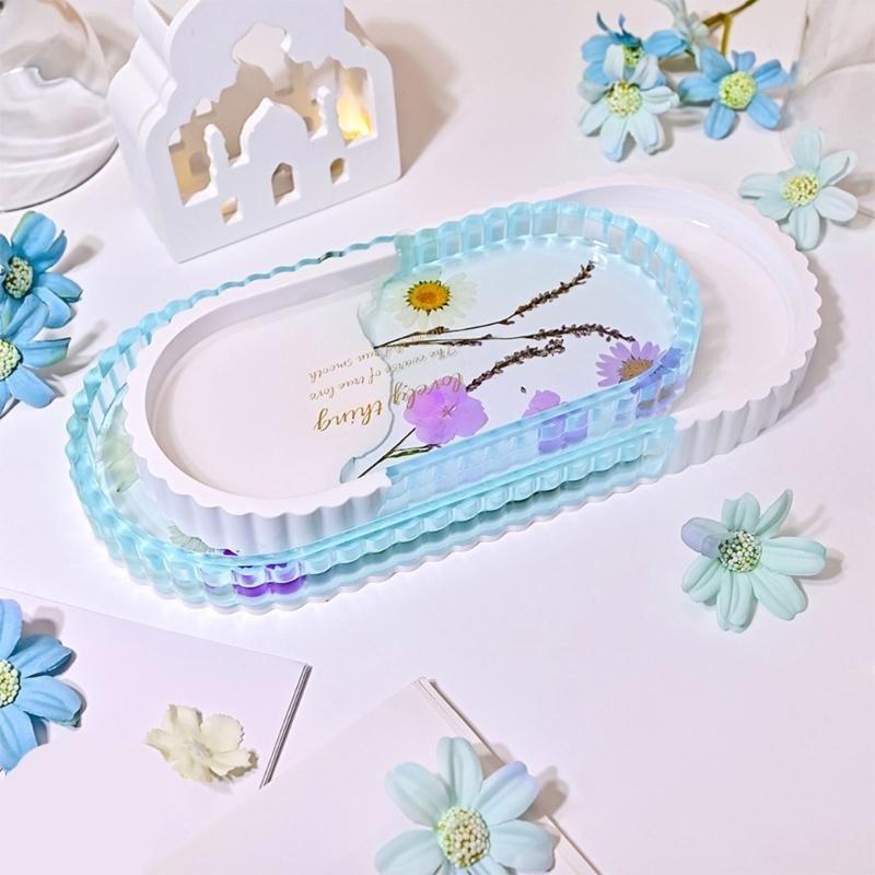 Handcraft Own Resin Tray with This Flower Sturdy Silicone Mould Portable Accessory for Jewelry Dishes and Art Projects