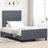 Boxspring Bed with Headboard Dark Grey 120 x 200 cm Velvet