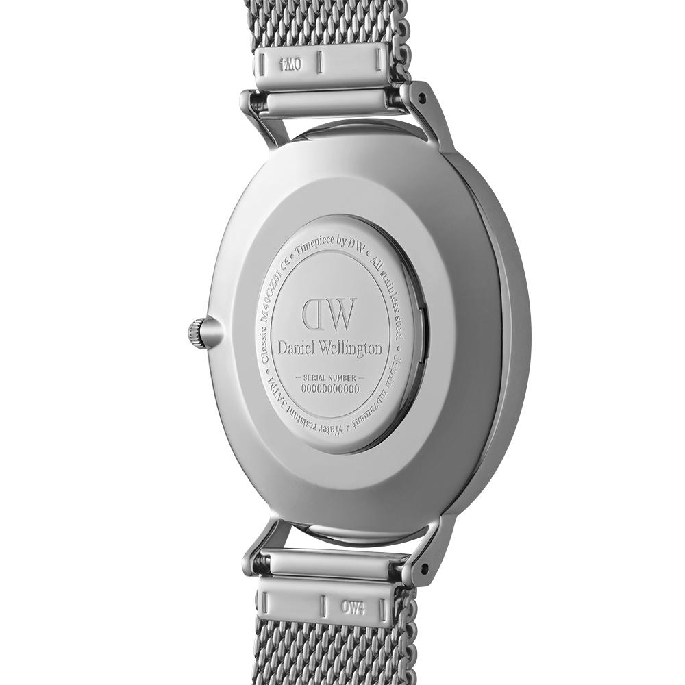 Danielwellingteon Classic Mesh Onyx Milanese Mesh Wristwatch