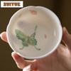 120ml Hand-painted Flower Teacup Elegant Tea Bowl Water Jug Tea-tasting Meditation Cup Chazhan Master Cups Tea Items Collection