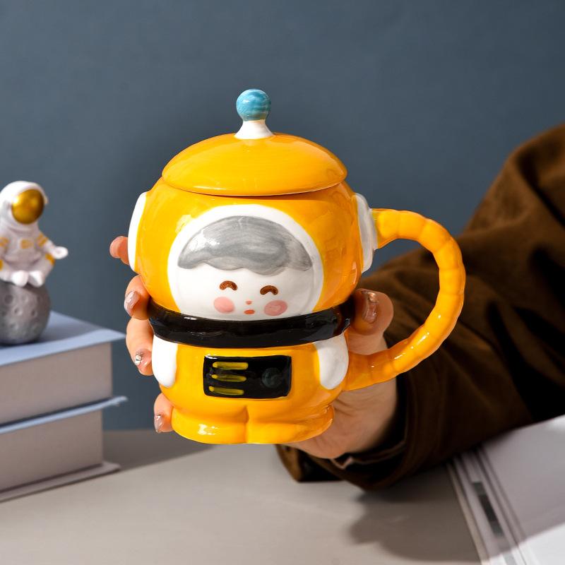 

Astronaut Mug Creative Astronaut Mug Female Ceramic Underglaze Color Couple Drinking Water Cup Children s Birthday Gift 425ml