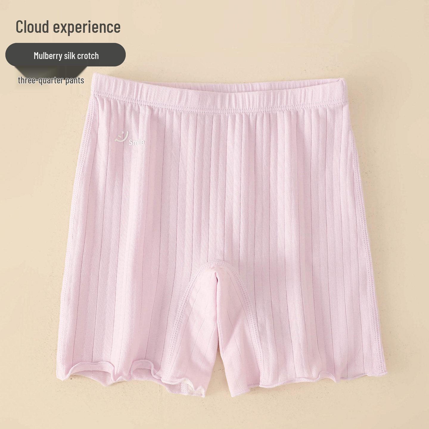 Girls Summer Anti-Exposure Safety Shorts - Modal Cotton, A-Class, Medium to Large, Three-Quarter Length 120
