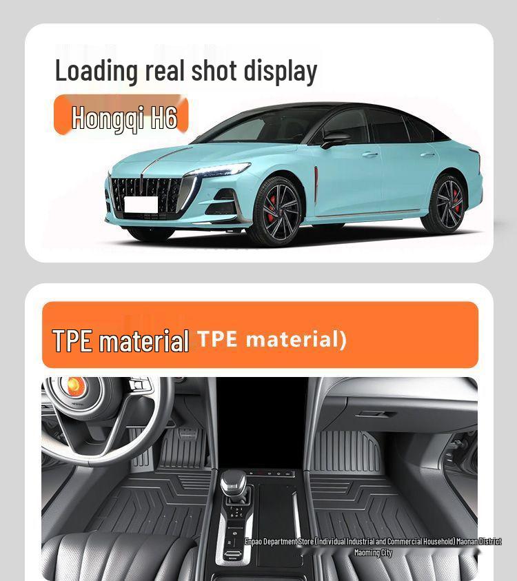 Hongqi H6 2023-2025 Full Coverage TPE Floor Mats - Interior Car Decor Accessories