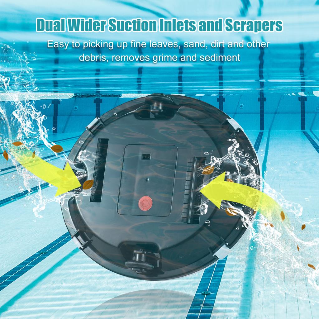 Bezdrátový robotický čistič bazénu 35W Bazénový vysavač 35W Silný sací výkon Vydrží 90 minut s LED indikátorem