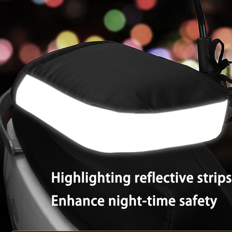 Thermal Windproof Motorcycle Riding Gloves Reflective Cold Weather Riding Handlebar Muffs Cover Universal