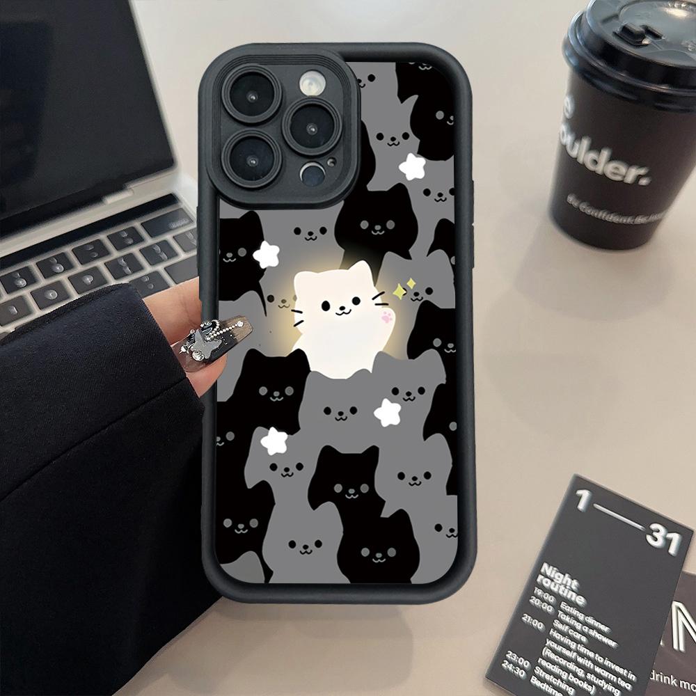 

Cute Cartoon Cat Silicone Case For Xiaomi 13 12 11 Lite 14T 13T 12T 12X Poco X6 X5 X3 F5 F6 M6 Pro Shockproof Soft Bumper Cover Xiaomi 12 (12X)
