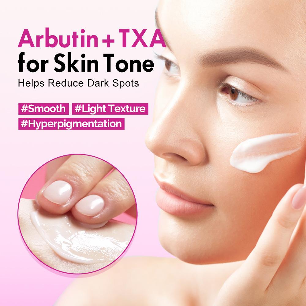 KOEC Crema Idratante all'Arbutina TXA 7% Arbutina + 4% TXA Crema Viso Illuminante Idratante Sbiancante Crema Riparatrice 50ml