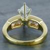 Huitan Gold Color Women Ring Inlaid Sparkling Marquise CZ Simple Versatile Party Wedding Accessories Noble Elegant Lady Jewelry