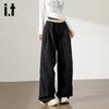 Izzue Women's High-Waist Loose Wide-Leg Workwear Pants