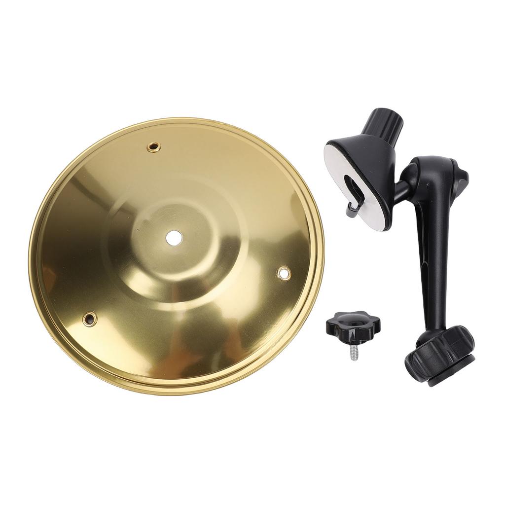 Car Cymbal Air Vent Stainless Steel Dual Ball Joint Dashboard Cymbal Golden with Silicone Pad Golden