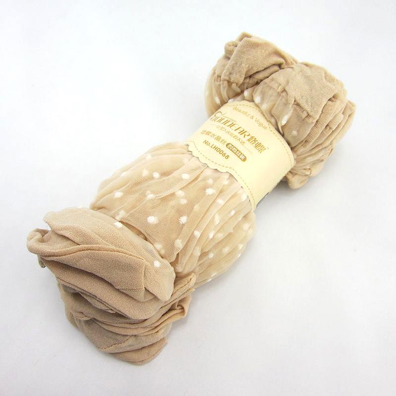 Breathable Summer Polka Dot Short Stockings - Thin Jacquard Design
