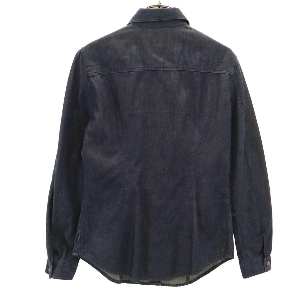 ARMANI JEANS made in Italy Long sleeve Chambray shirt 38 Indigo Women Used