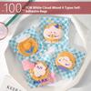 100 Pcs Cute Print Opp Bag, Gift Candy Decorative Bag, Birthday Party Wedding Dinner Gift Bags