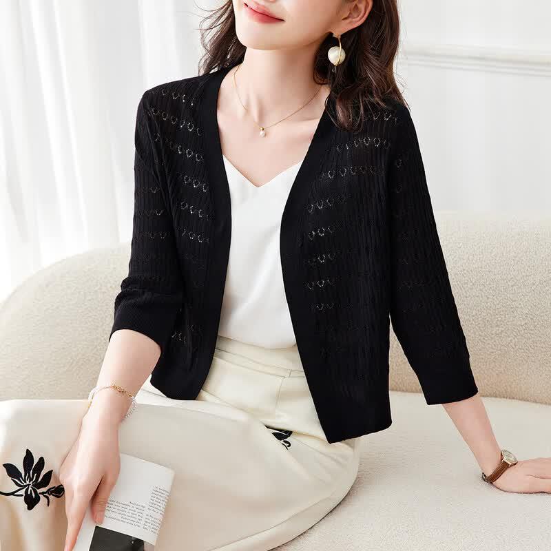 Srcr Women s Silk Blend Short Knit Cardigan XL