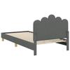 Kids Bed Frame with Headboard Dark Grey 90 x 200 cm Fabric
