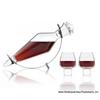 Conjunto Decantador de Vinho Tinto de Vidro de Cristal Feito à Mão Shangqi com 2 Taças