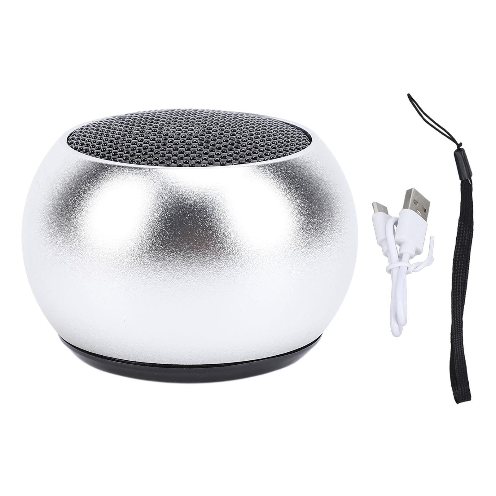 

Міні-динамік BT Гучна гучність Стереозвук Бездротовий 300 мАг Портативний маленький динамік для вулиці Silver