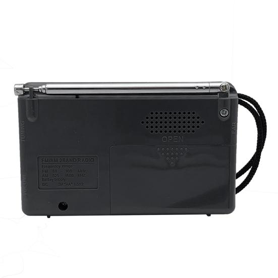 BC-R2011 FM World Receiver Telescopic Antenna Great Reception Easy to Carry Mini Portable Pocket AM FM Radio for Entertainment