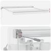 Retractable Awning Green and White 300 X 250 X 165 Cm