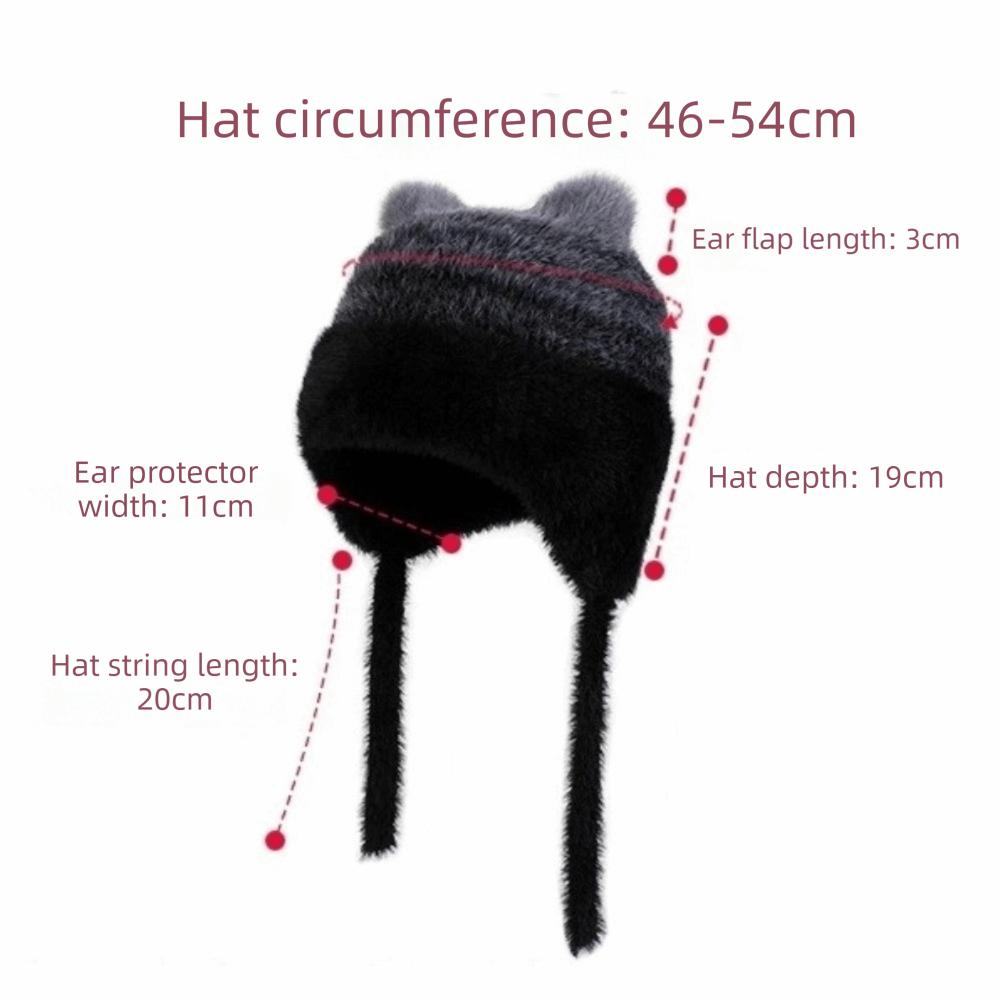 Keep Warm Children Knitted Hat Cute Cat Ear Beanie Hat Cute Plush Warm Hat  Boy Girl