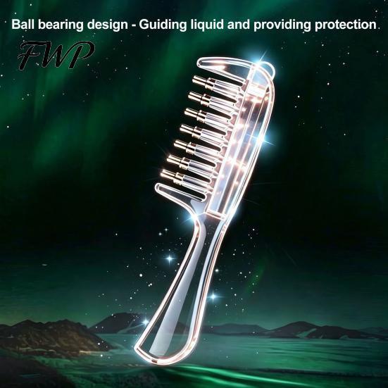 Scalp Care Treatment Comb Hair Oil Applicator Comb, Refillable for Growth & Essential Brush Massage, Minoxidil Roller Ball Men Women