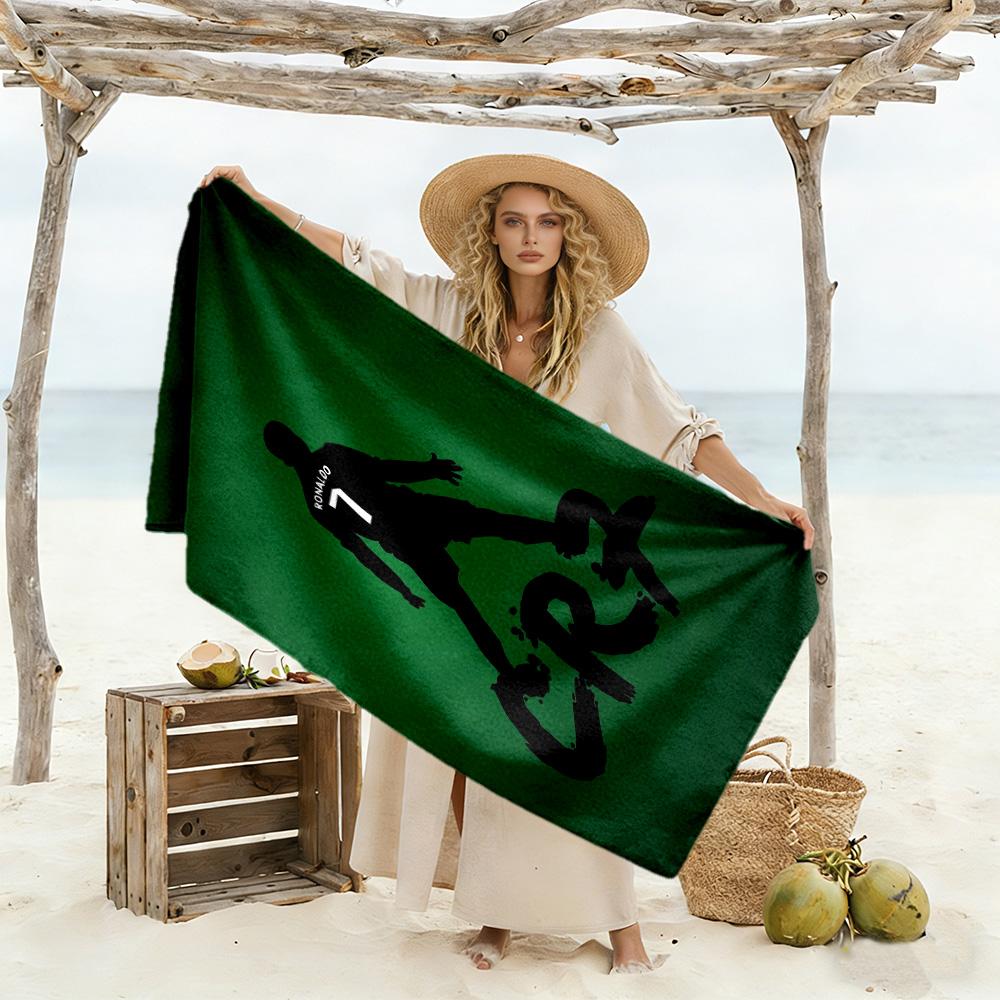 Ronaldo's Iconic Skills Beach Towel Soft Durable Quick-Dry Comfortable Lightweight