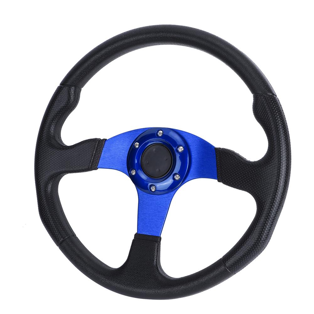 350mm14in Sportratt för racingbil Djup skål 6 bultar Universal Modifierad tillbehörBlå