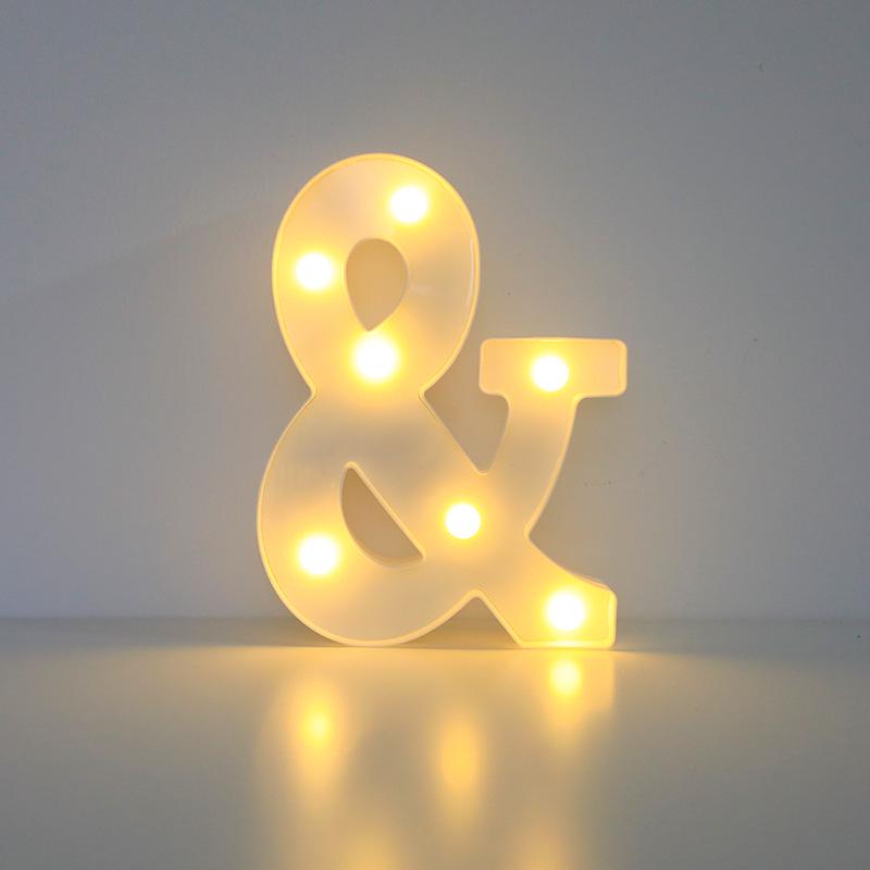 Romantic Letter & Number Lamp - Birthday Proposal Surprise Scene Decoration