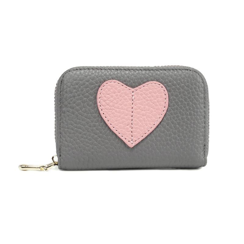

Card bag female cute cartoon bus card cover organ ins female personality creative real cowhide coin bag change bag темно-сірий